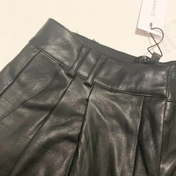 Dynamite Faux Leather Jet Black Shorts Womens Size Small - Picture 5 of 16